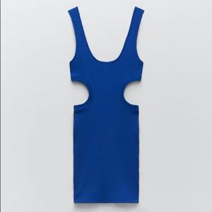 NWT Zara bluish cut out mini dress